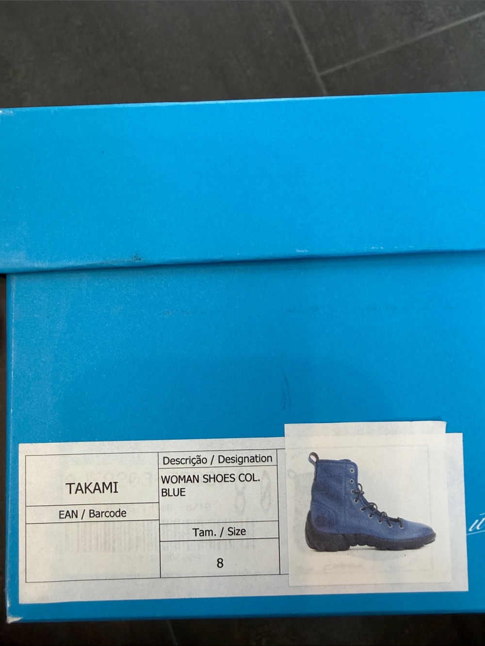 Women’s Fluevog Takami Blue High-Top Open Lace-Up Boots